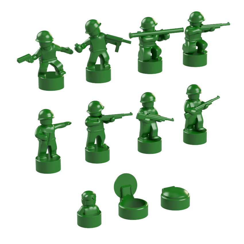 BrickMini Nano Soldiers Set GREEN