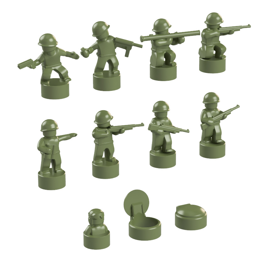 BrickMini Nano Soldiers Set OLIVE GREEN