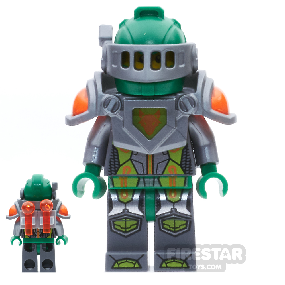 LEGO Nexo Knights Mini Figure - Aaron -  Flat Silver Visor, Clips on Back