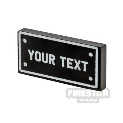 Personalised Car Licence Number Plate 1x2 Tile