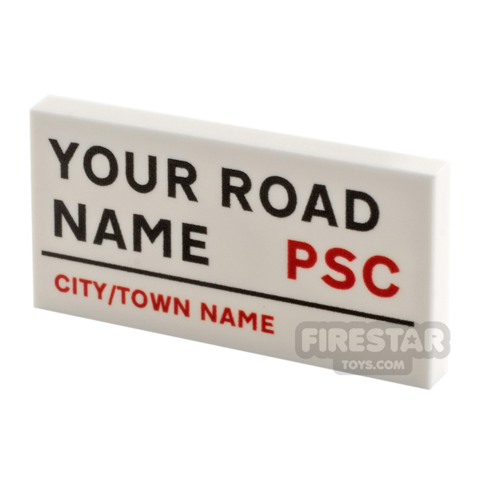 Personalised Tile London Road Sign 2x4
