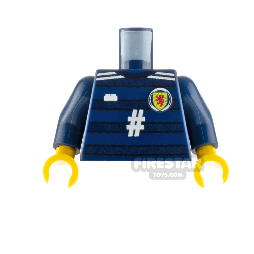 Custom Design Minifigure Torso Scotland Football Jersey DARK BLUE