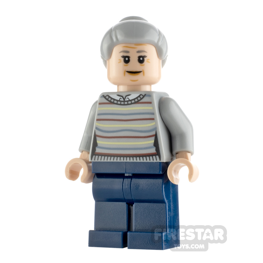 LEGO Super Heroes Minifigure Aunt May Gray Sweater 
