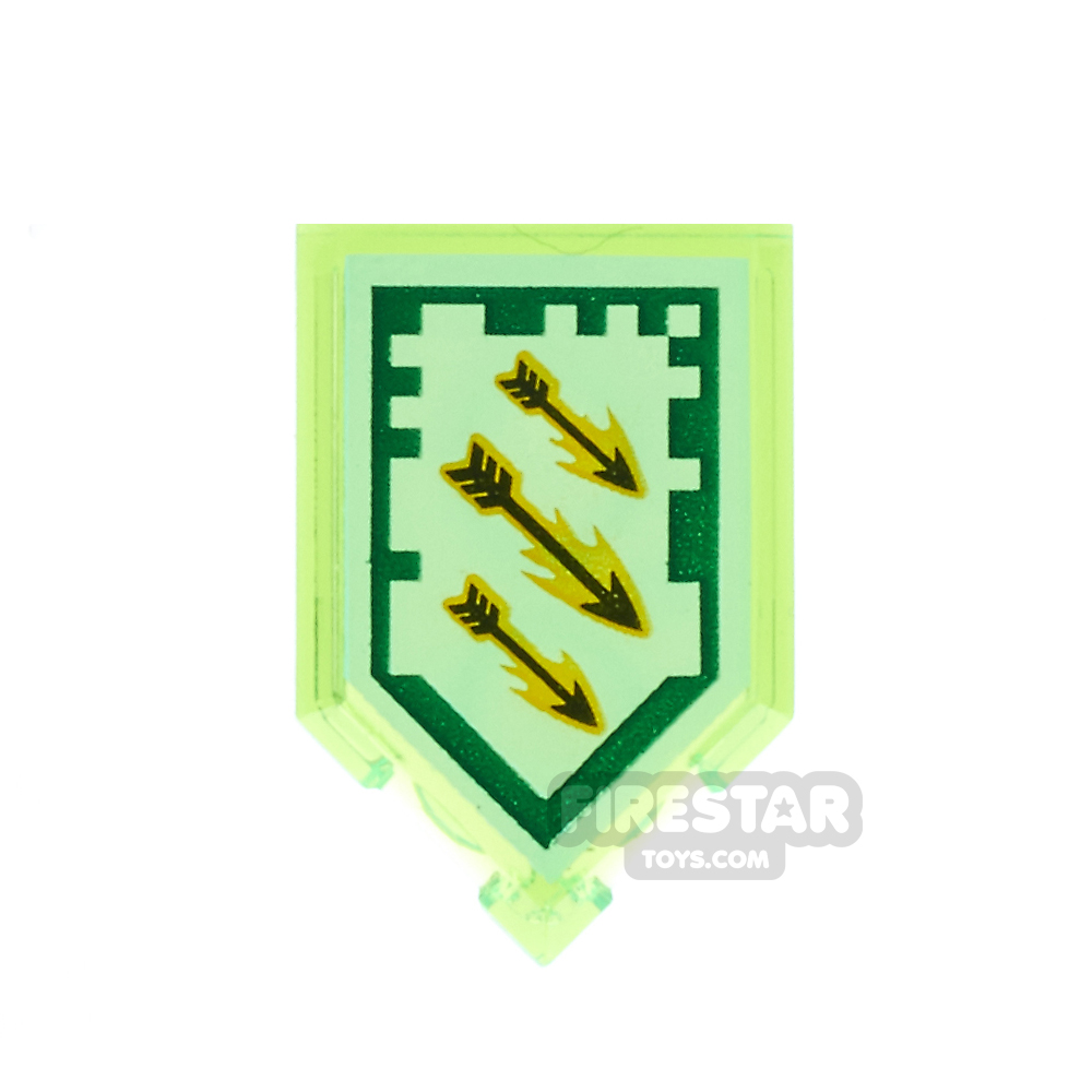 LEGO - Nexo Power Shield - Arrow Strike TRANS BRIGHT GREEN