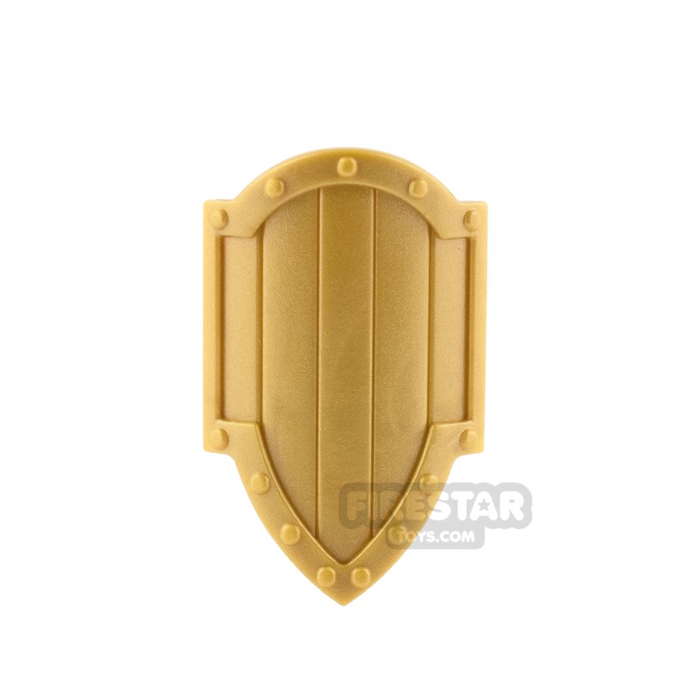 BrickWarriors Paladin Shield PEARL GOLD