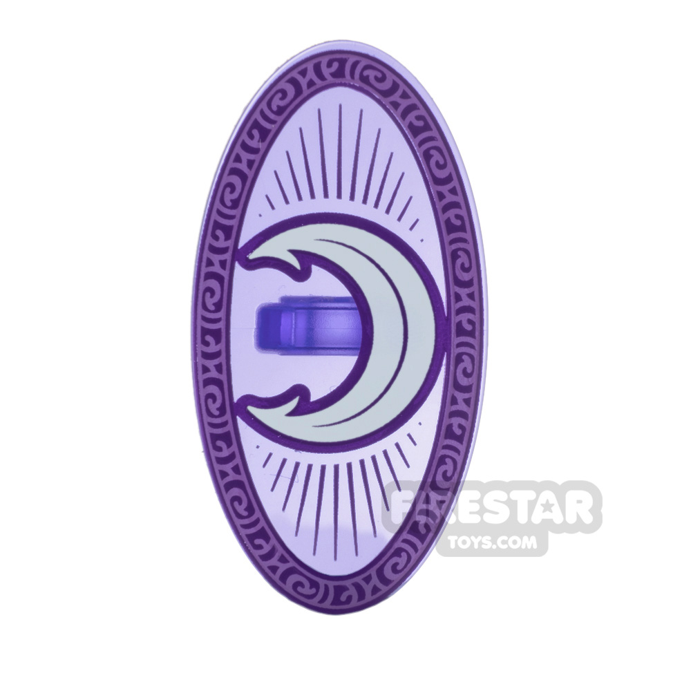 LEGO Oval Shield with Crescent Moon TRANS PURPLE