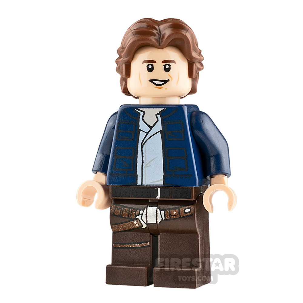 LEGO Star Wars Minifigure Han Solo Smile and Frown 