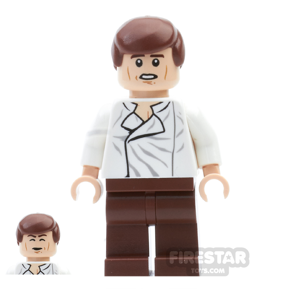 LEGO Star Wars Mini Figure - Han Solo - White Shirt and Dark Brown Legs 