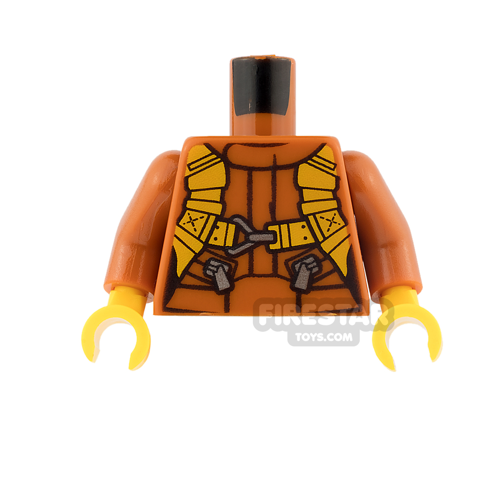 LEGO Mini Figure Torso - Dark Orange Jumpsuit with Harness DARK ORANGE