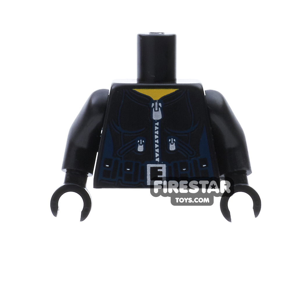 LEGO Mini Figure Torso - Jewel Thief Catsuit BLACK
