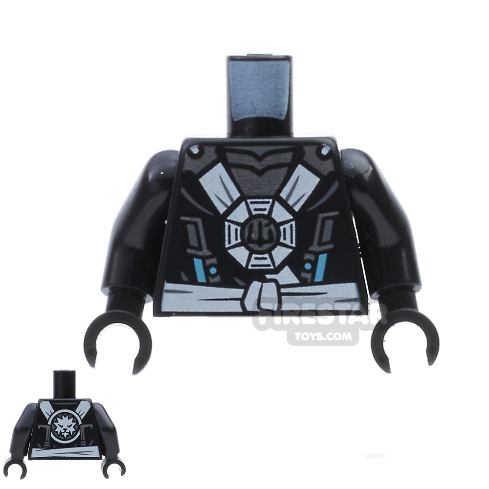 LEGO Mini Figure Torso - Ninjago - Zane - Silver Armour BLACK