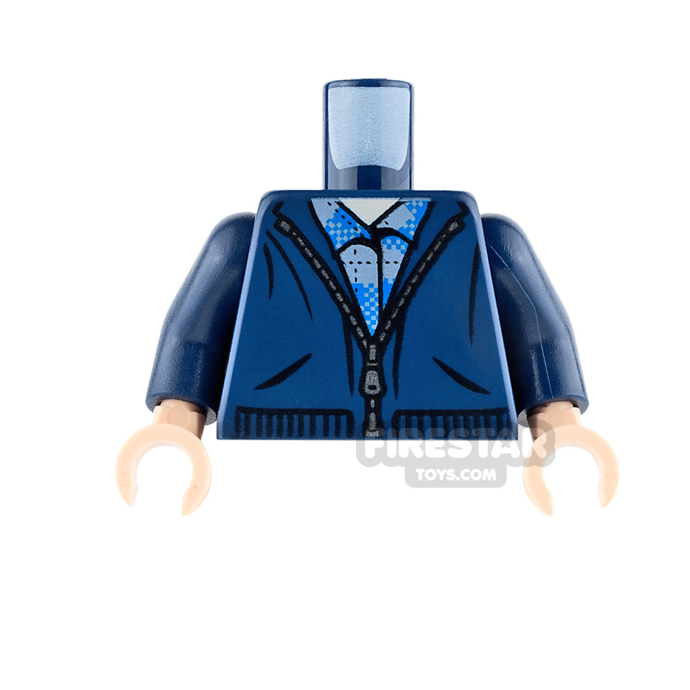LEGO Mini Figure Torso - Dark Blue Hoodie with Zip DARK BLUE