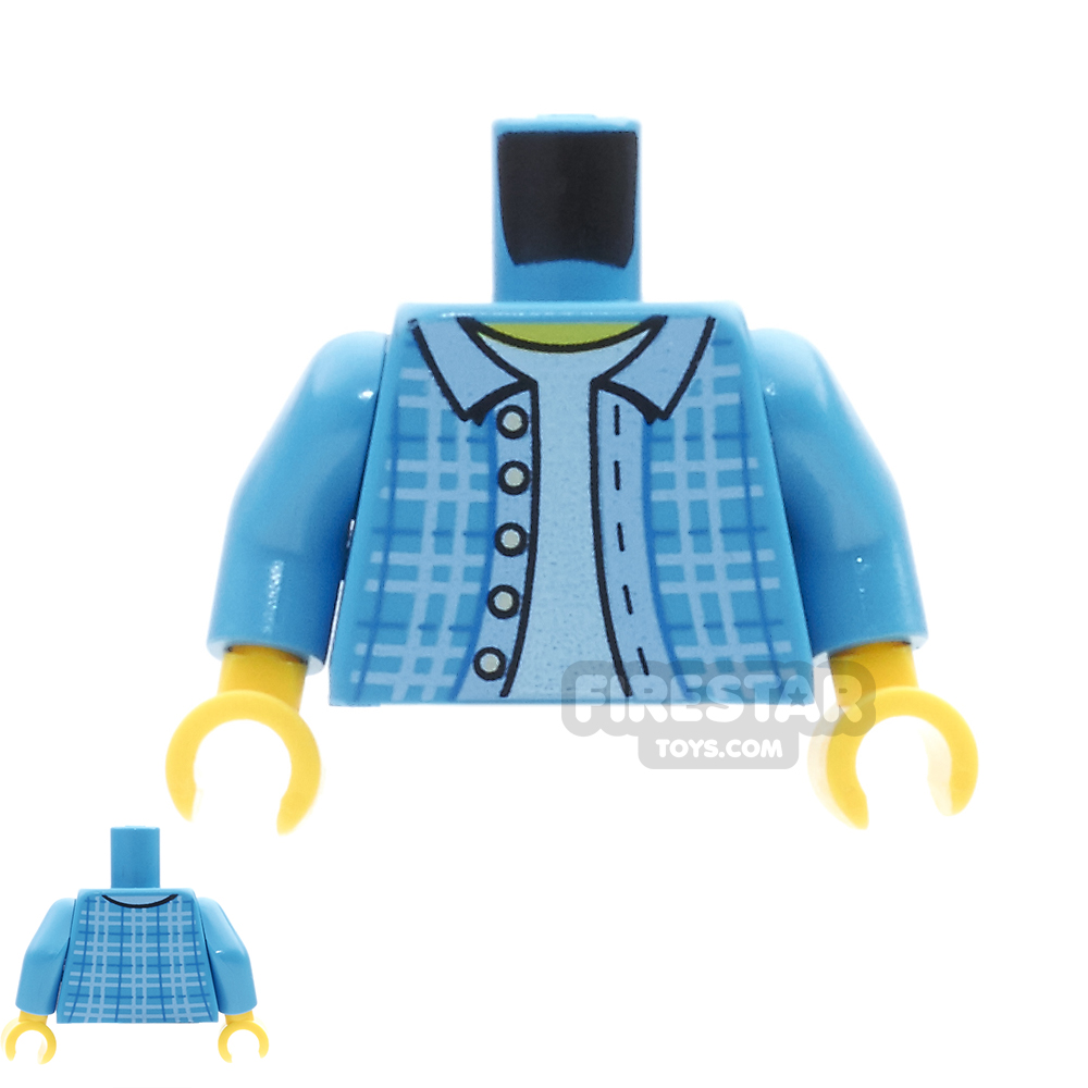 LEGO Mini Figure Torso - Dark Azure Shirt