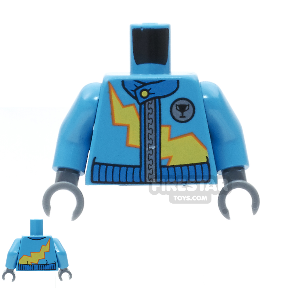 LEGO Mini Figure Torso - Race Jacket - Lightning Bolt