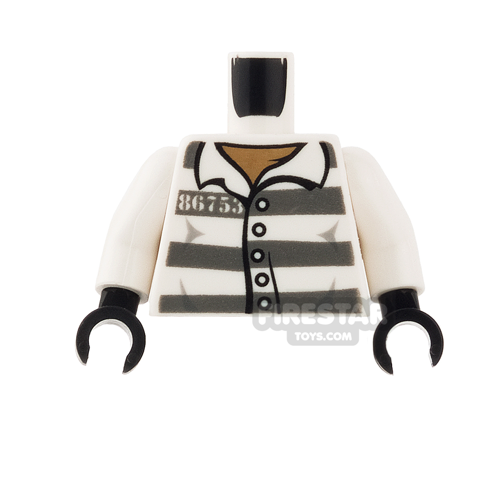 LEGO Mini Figure Torso - Prison Jacket - Number 86753