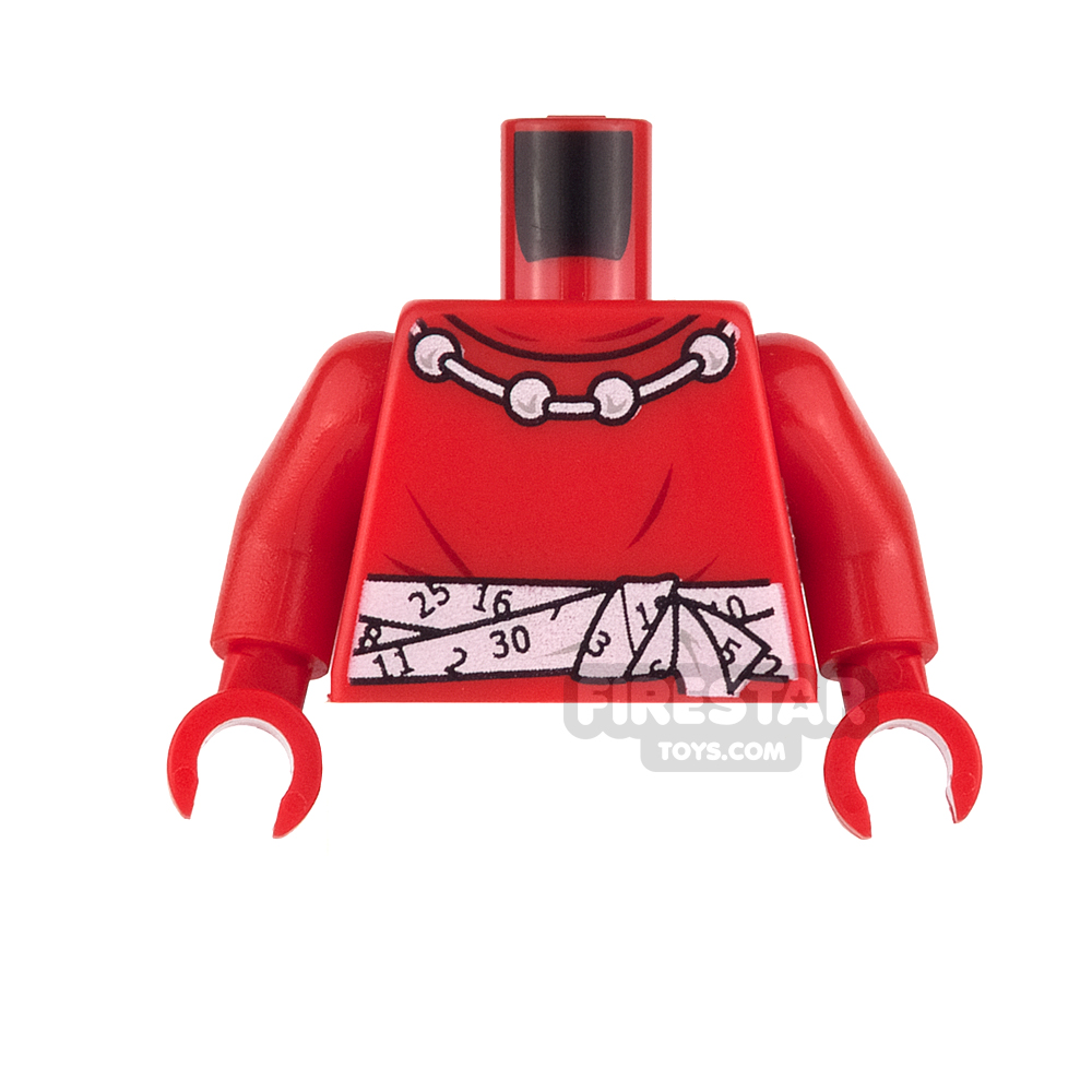 LEGO Mini Figure Torso - Calendar Man RED