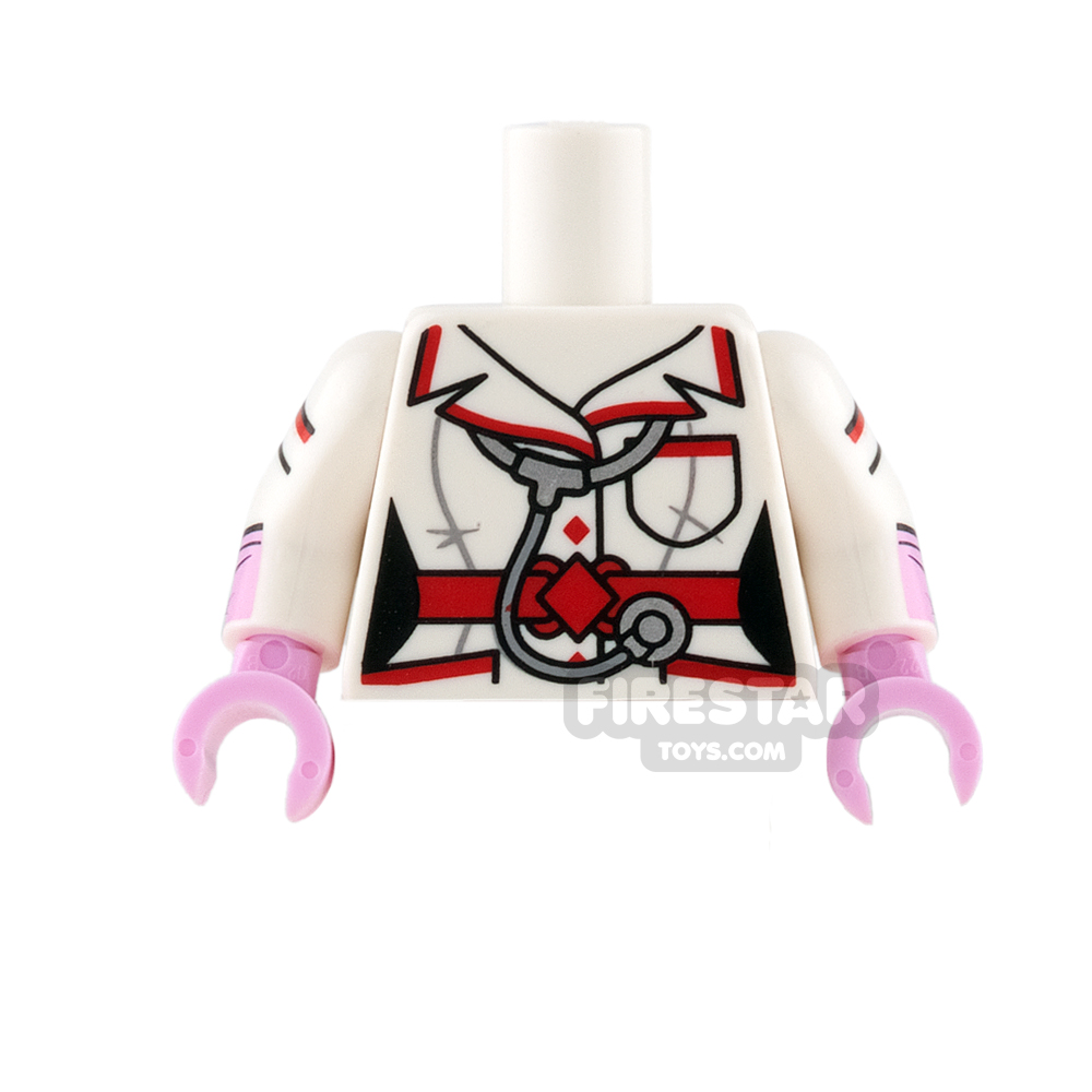 LEGO Mini Figure Torso - Harley Quinn - Nurse Uniform