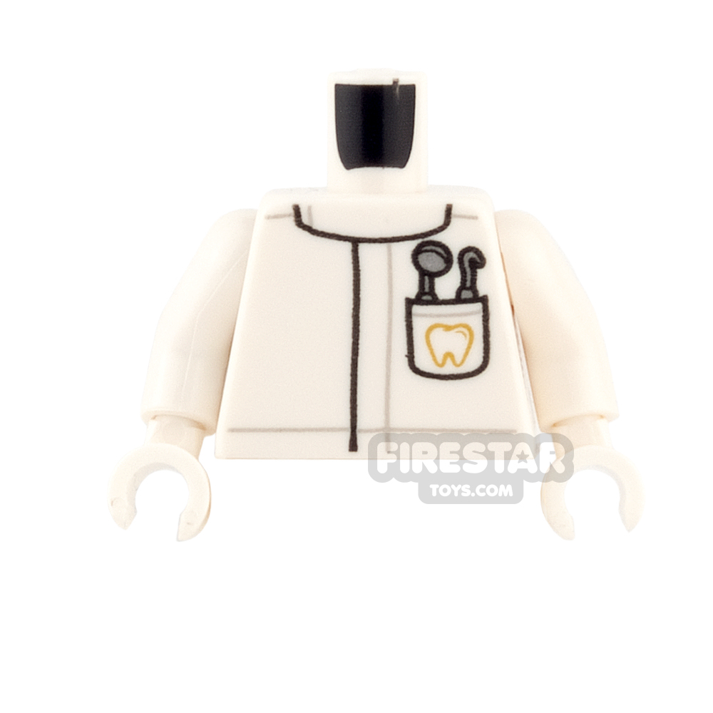 LEGO Minifigure Torso Dentists Jacket WHITE