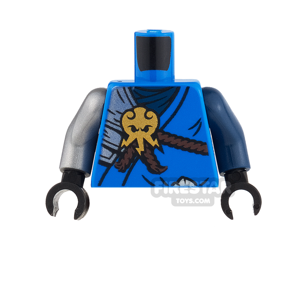 LEGO Mini Figure Torso - Blue Robe with Rope and Gold Medallion