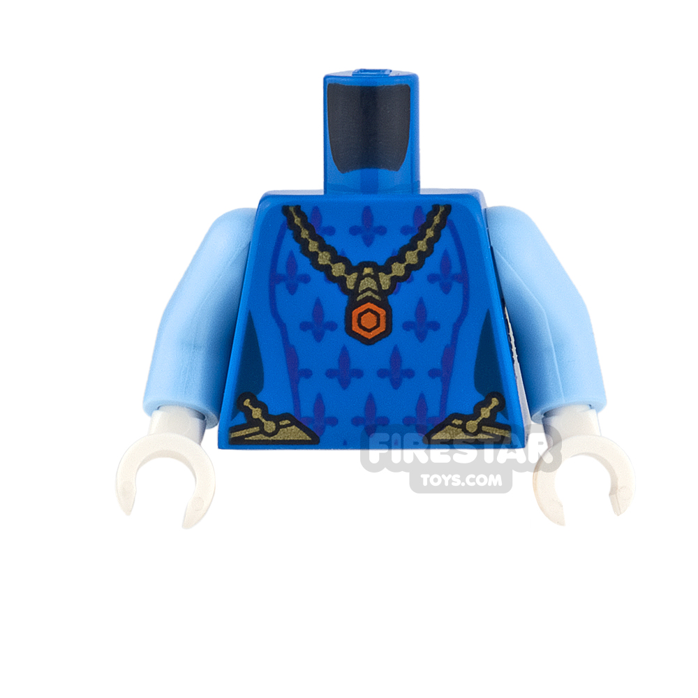 LEGO Mini Figure Torso - Queens Robe with Necklace BLUE