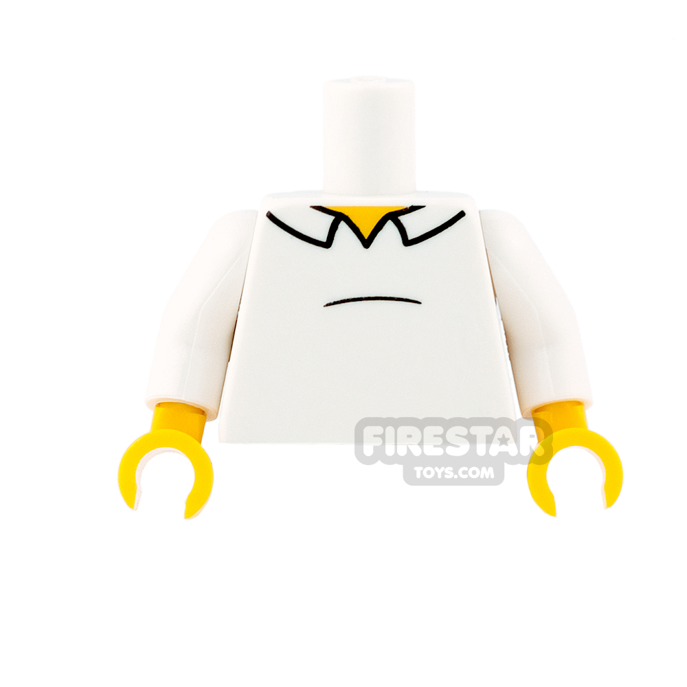 LEGO Mini Figure Torso - The Simpsons - Homer Shirt WHITE