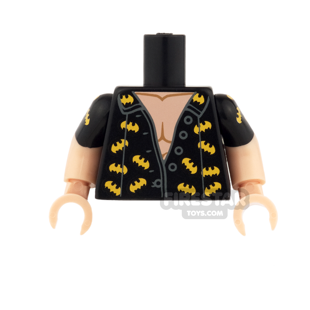 LEGO Mini Figure Torso - Batman - Shirt with Yellow Bats BLACK