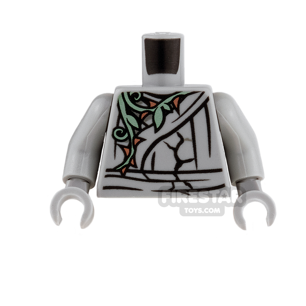 LEGO Mini Figure Torso - Cracked Statue, with Ninja Robe and Vines