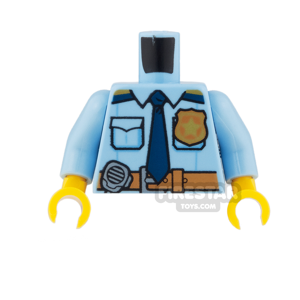 LEGO Mini Figure Torso - Police Shirt with Gold Badge and Tie