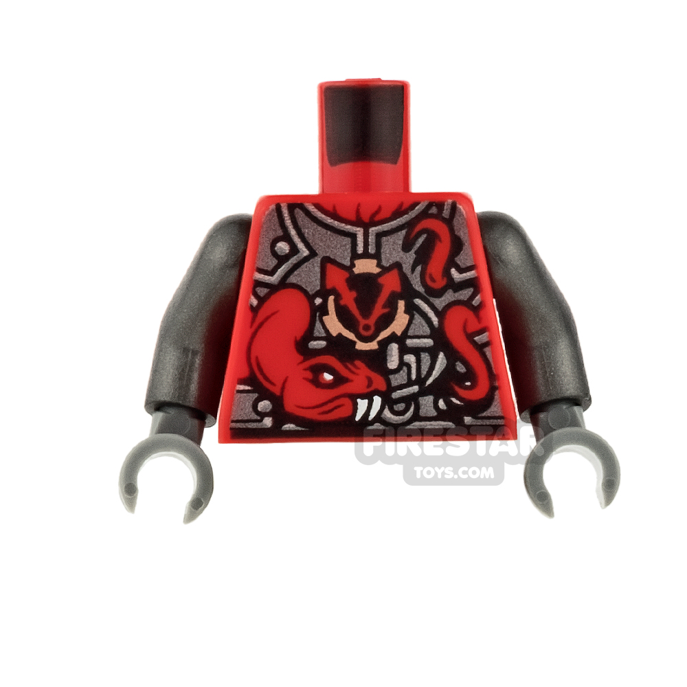 LEGO Mini Figure Torso - Ninjago - Snake - Red
