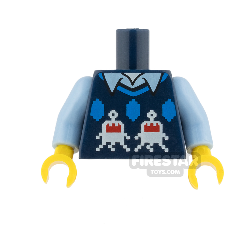 LEGO Mini Figure Torso - Knit Vest with Aliens