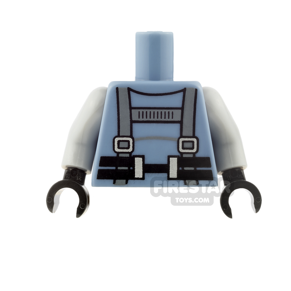 LEGO Mini Figure Torso - Scuba Suit with Straps and Belt SAND BLUE