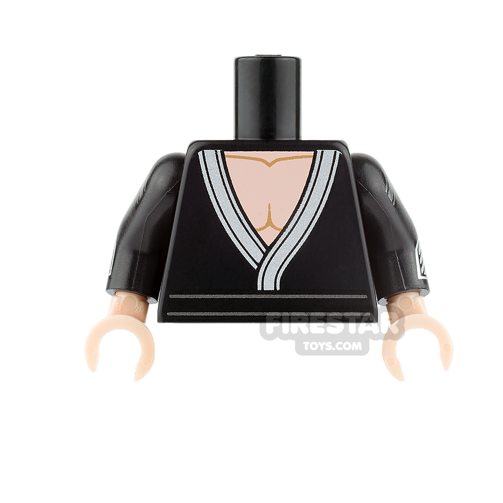 LEGO Mini Figure Torso - Black and Silver Robe - General Zod BLACK
