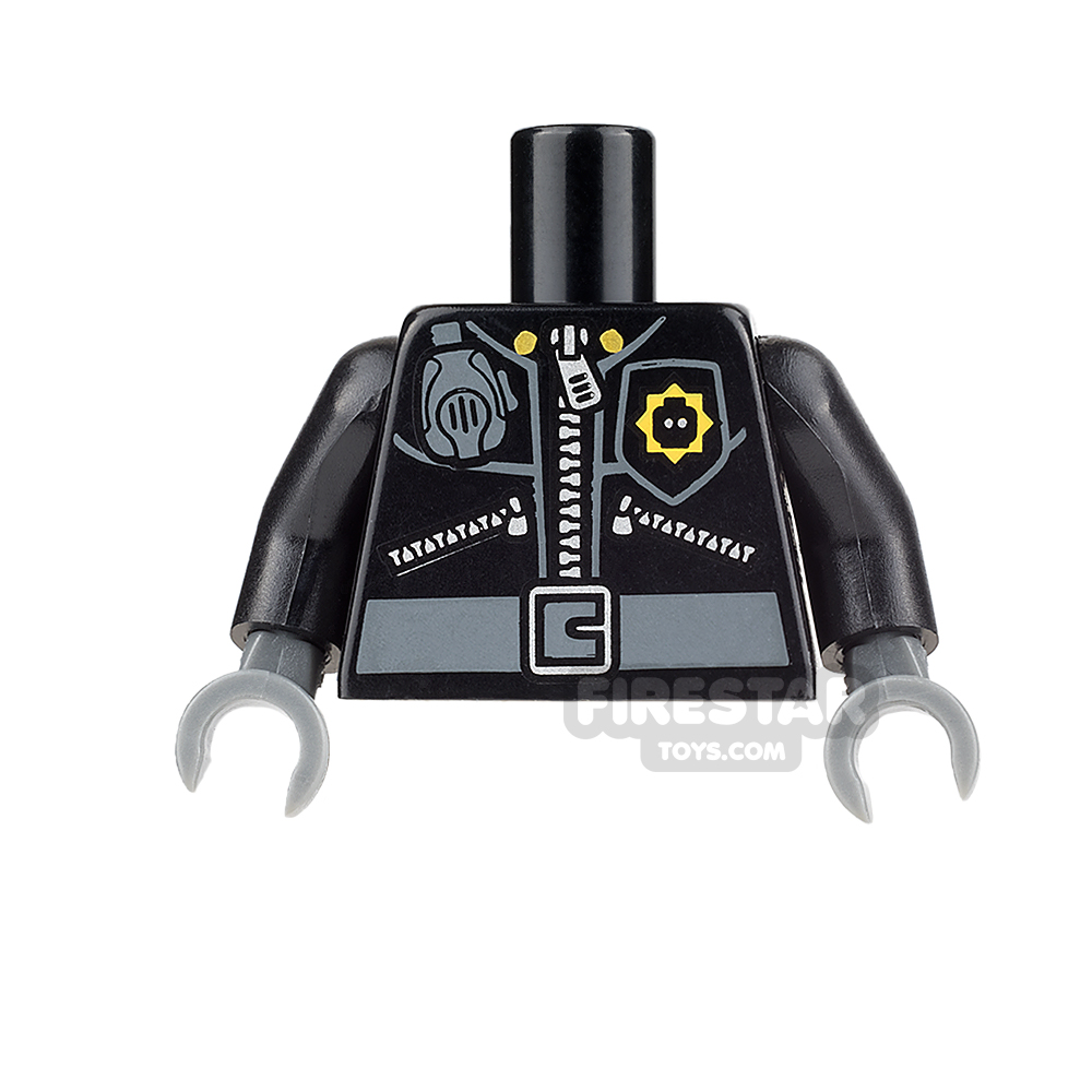 LEGO Mini Figure Torso - Bad Cop Police Shirt BLACK