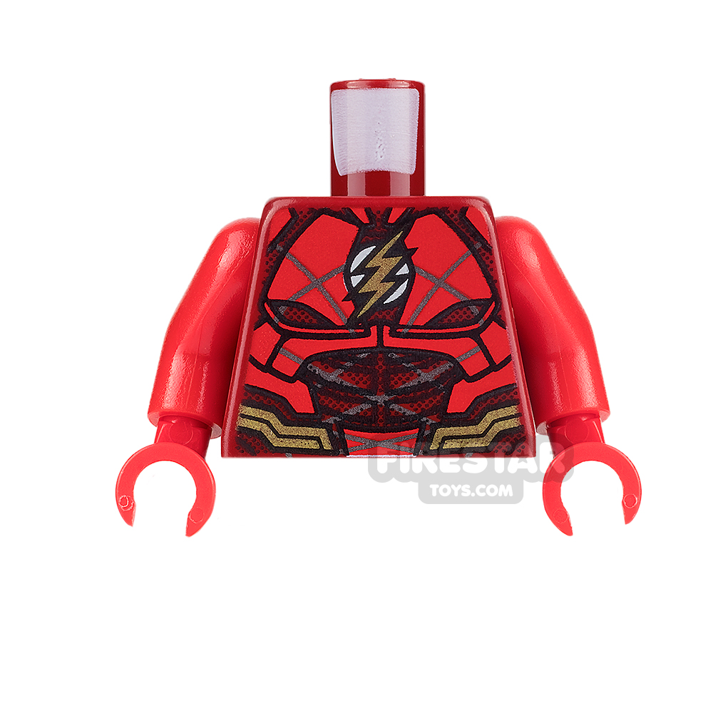 LEGO Mini Figure Torso - The Flash - Red and Gold Suit