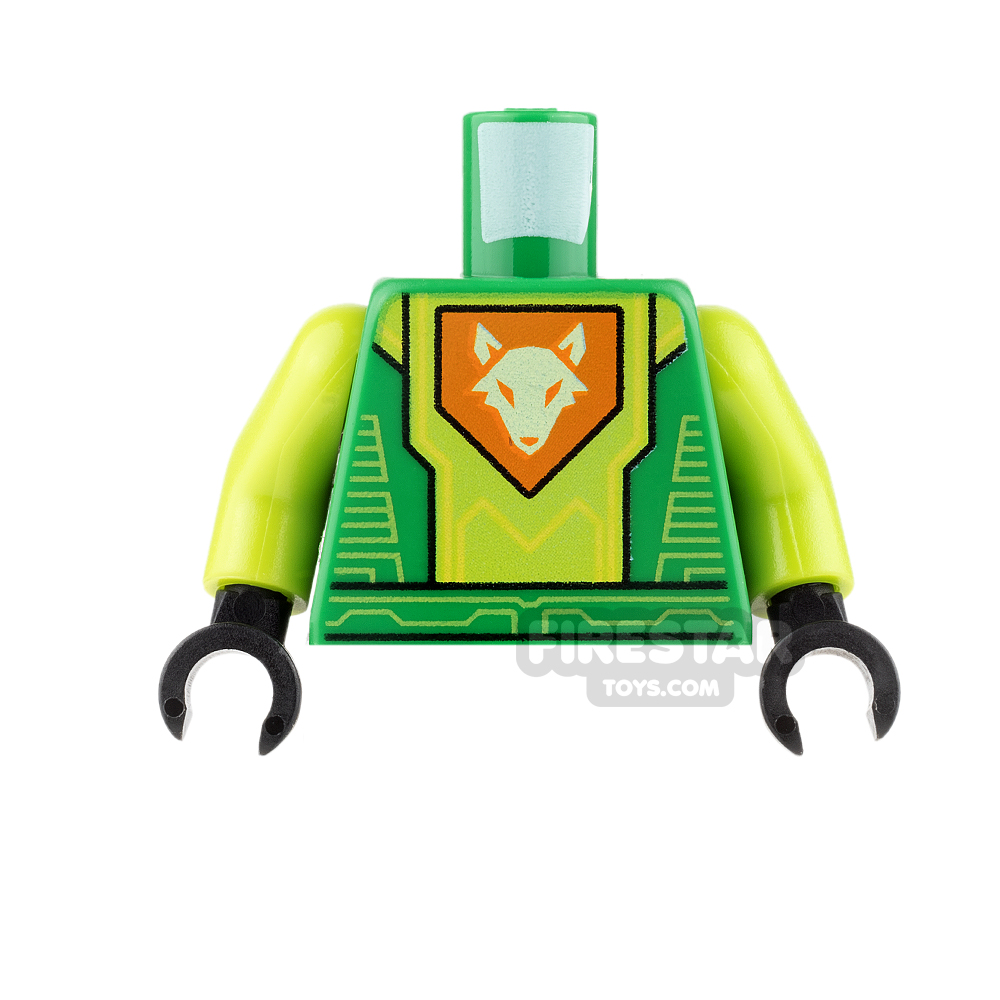LEGO Mini Figure Torso - Aaron - Battle Suit GREEN