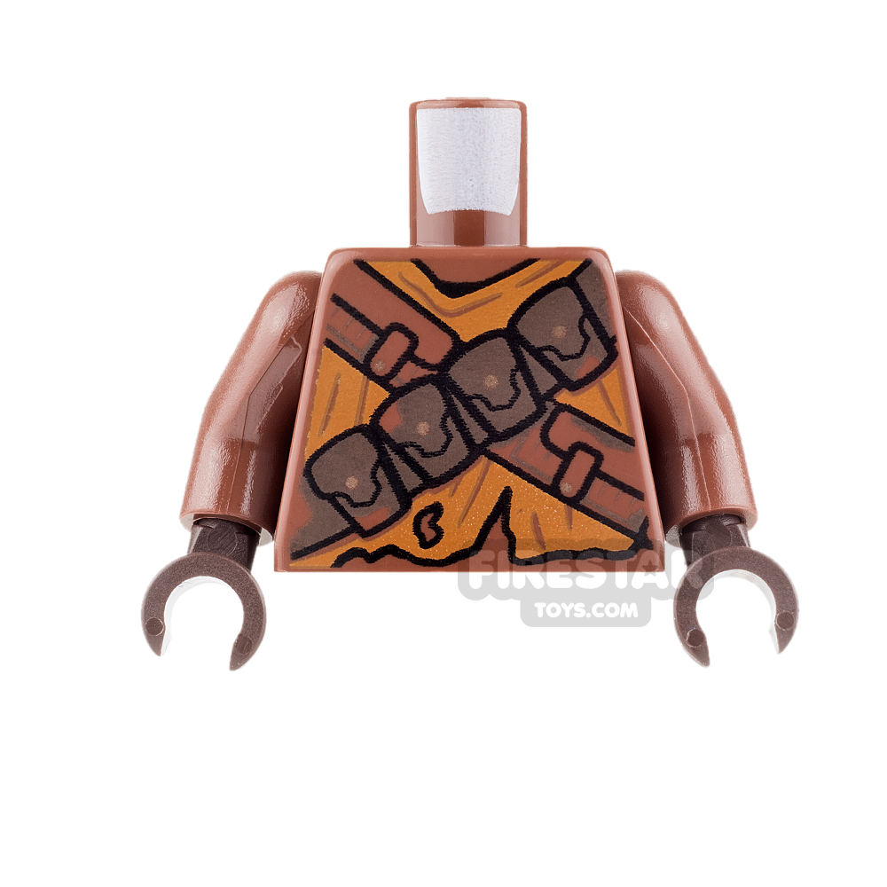 LEGO Mini Figure Torso - Jawa - Tattered Shirt REDDISH BROWN