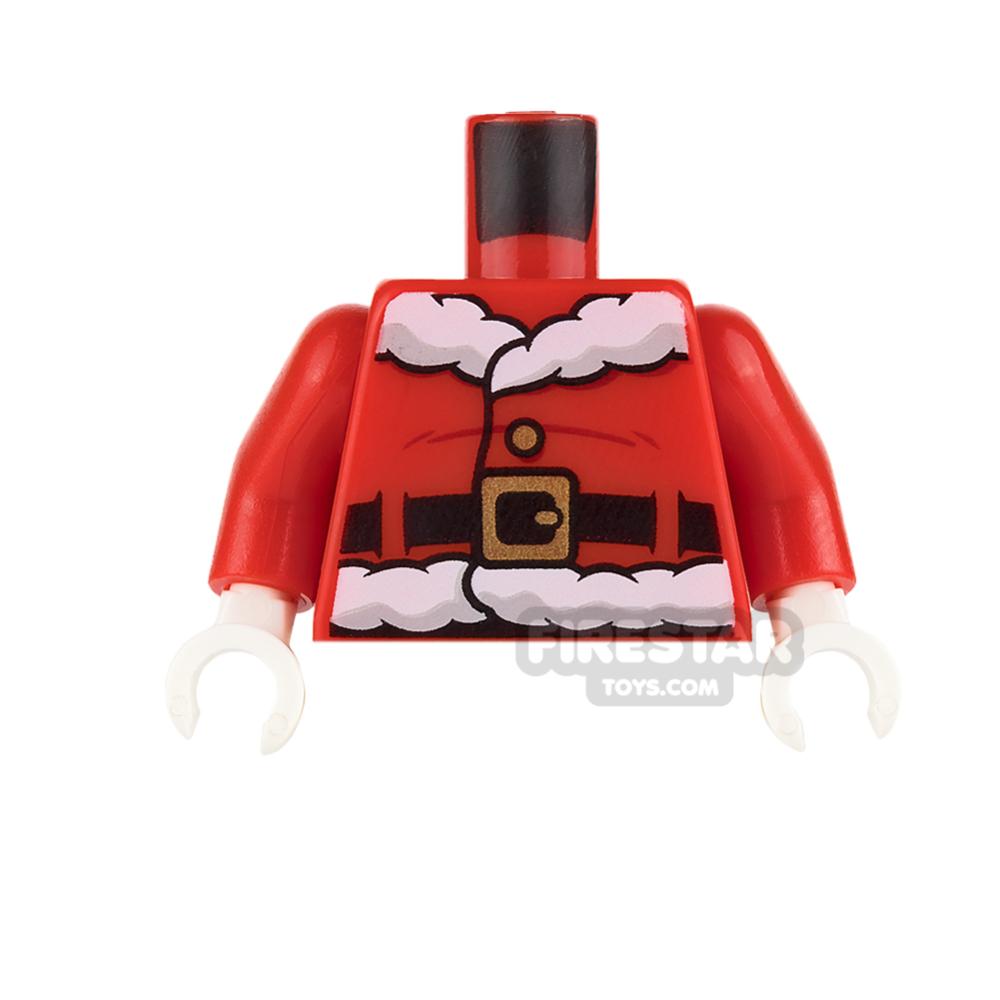 LEGO Mini Figure Torso - Santa - Father Christmas Coat - Back Printing RED