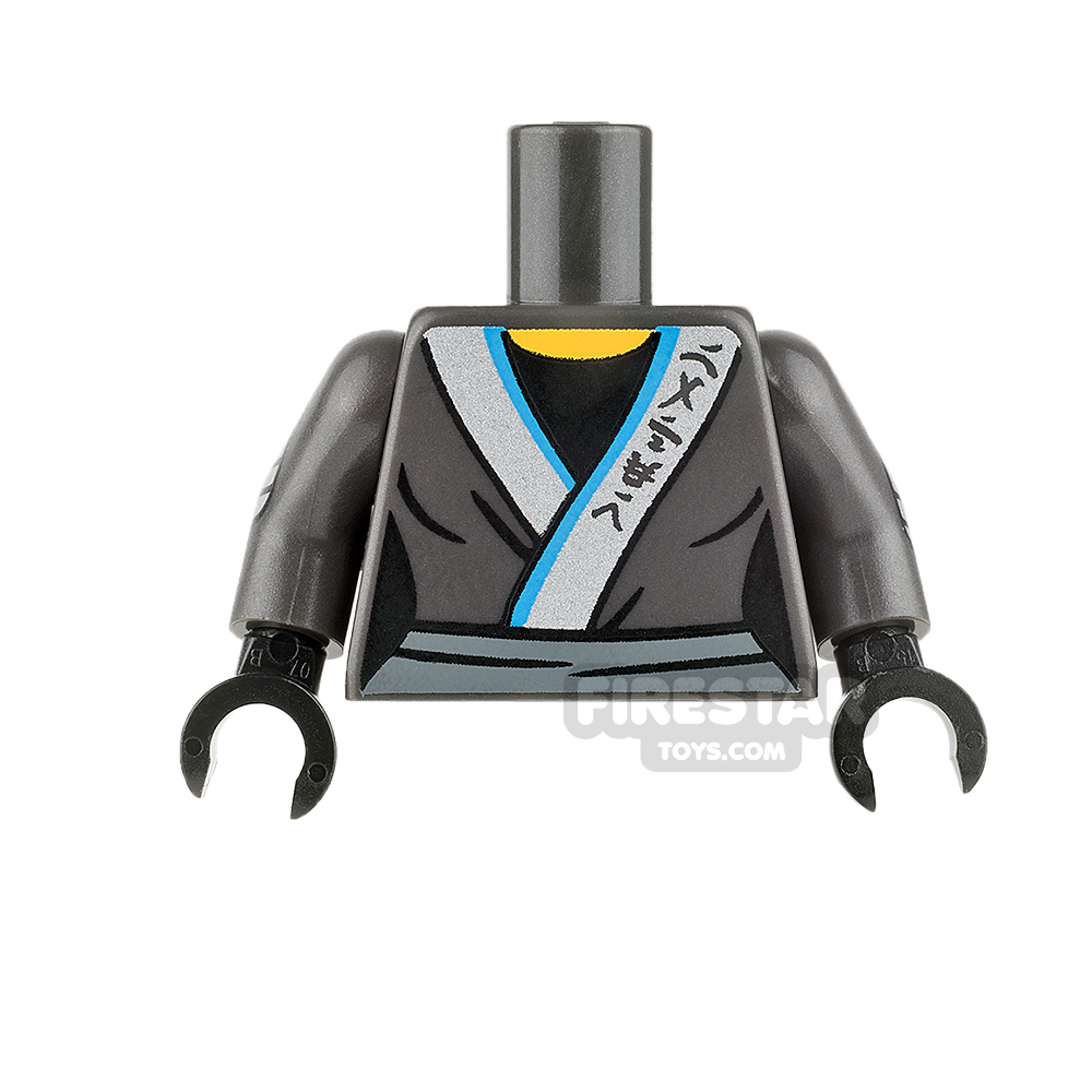 LEGO Mini Figure Torso - Pearl Dark Gray Ninja Robe with Medallion