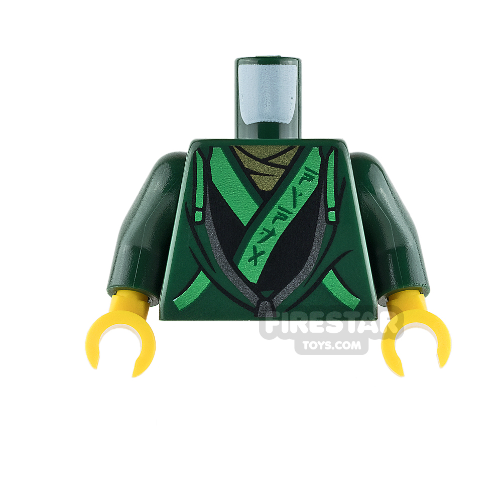 LEGO Mini Figure Torso - Green Hoodie over Ninjago Robe