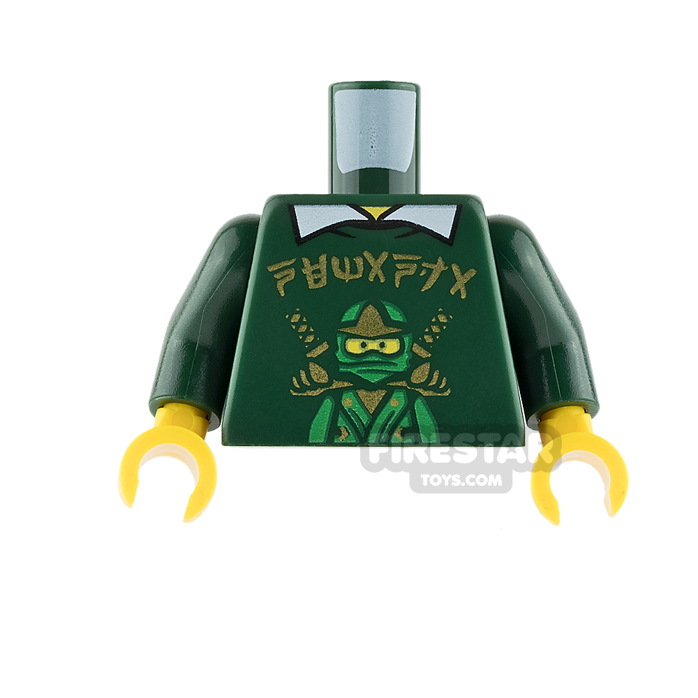 LEGO Mini Figure Torso - Dark Green Shirt with Ninja