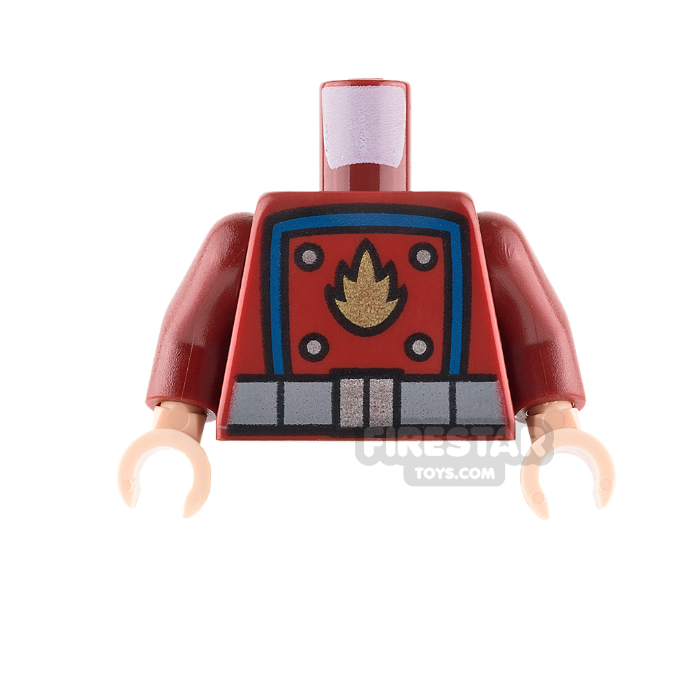 LEGO Mini Figure Torso - Star-lord DARK RED