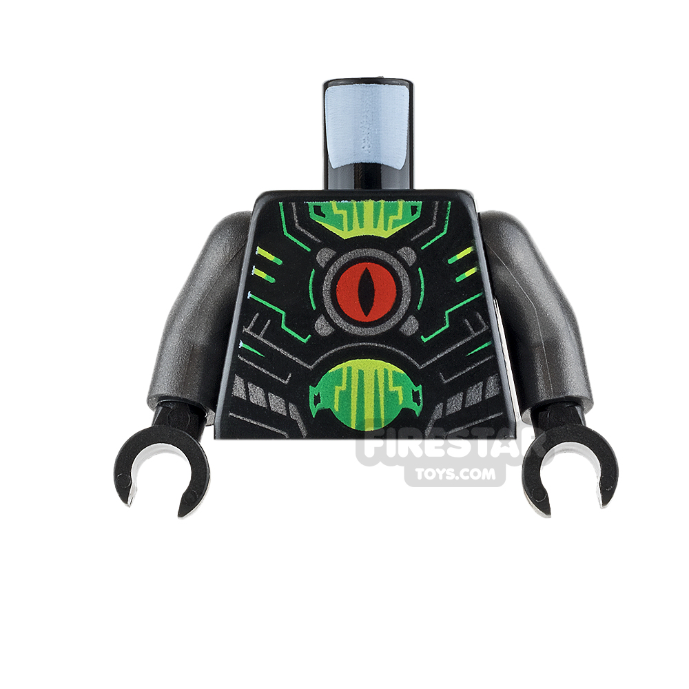 LEGO Minifigure Torso Green Circuitry with Red Eye