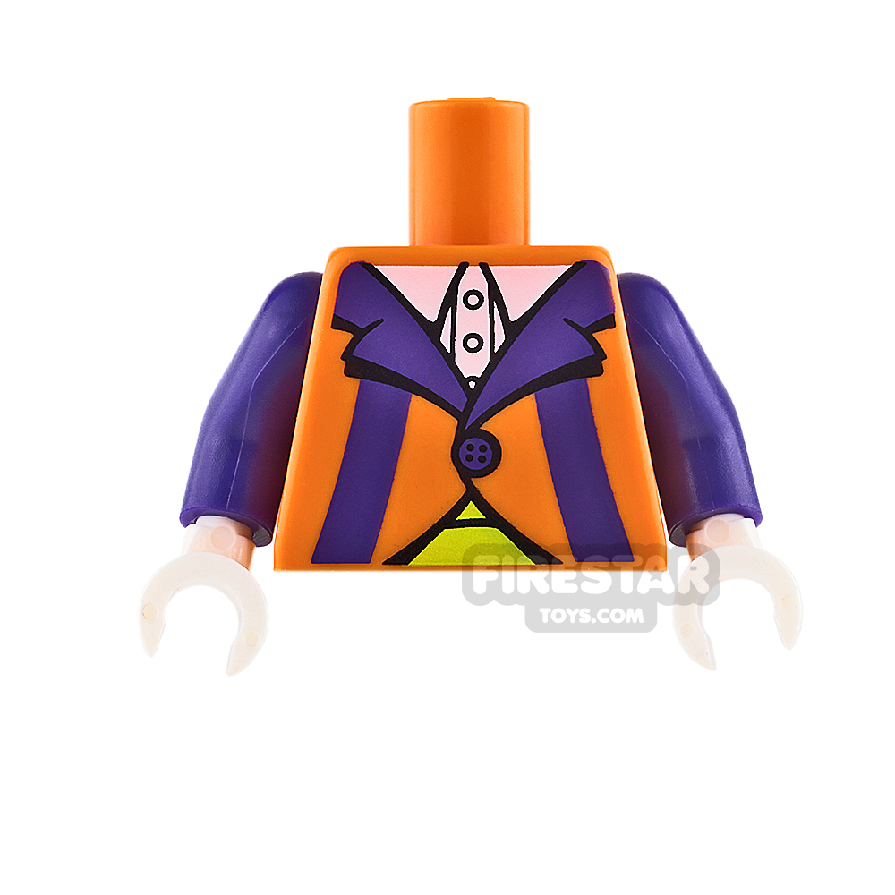 LEGO Mini Figure Torso - Clown - Orange and Purple