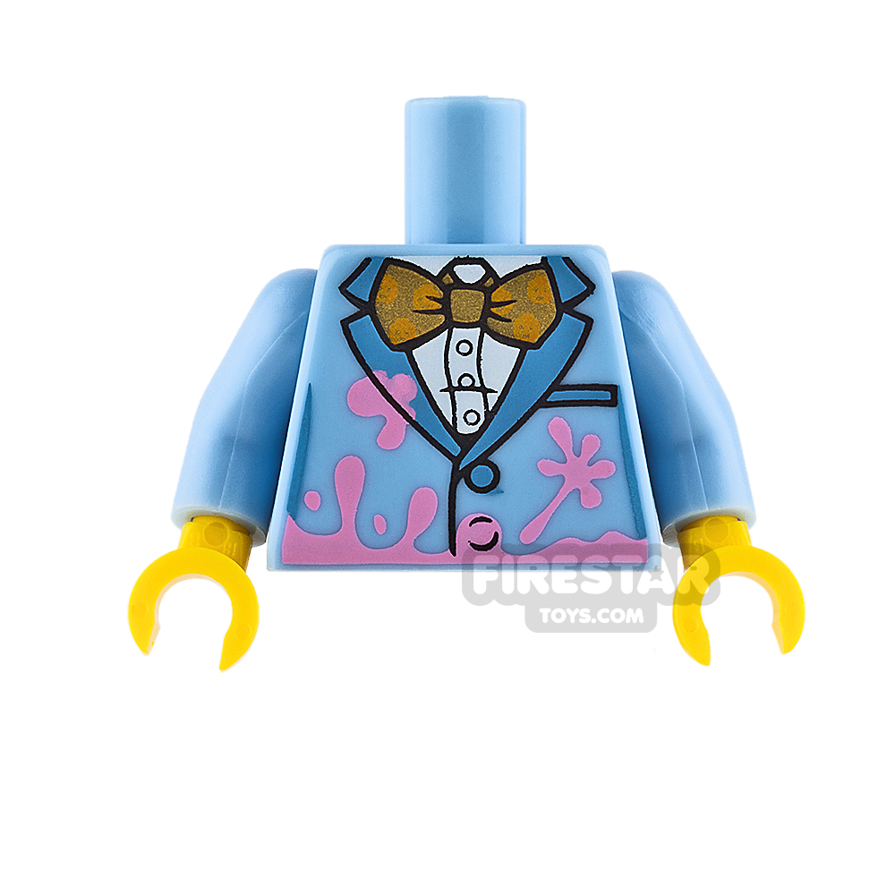 LEGO Mini Figure Torso - Bright Light Blue Suit with Pink Cake Splatters