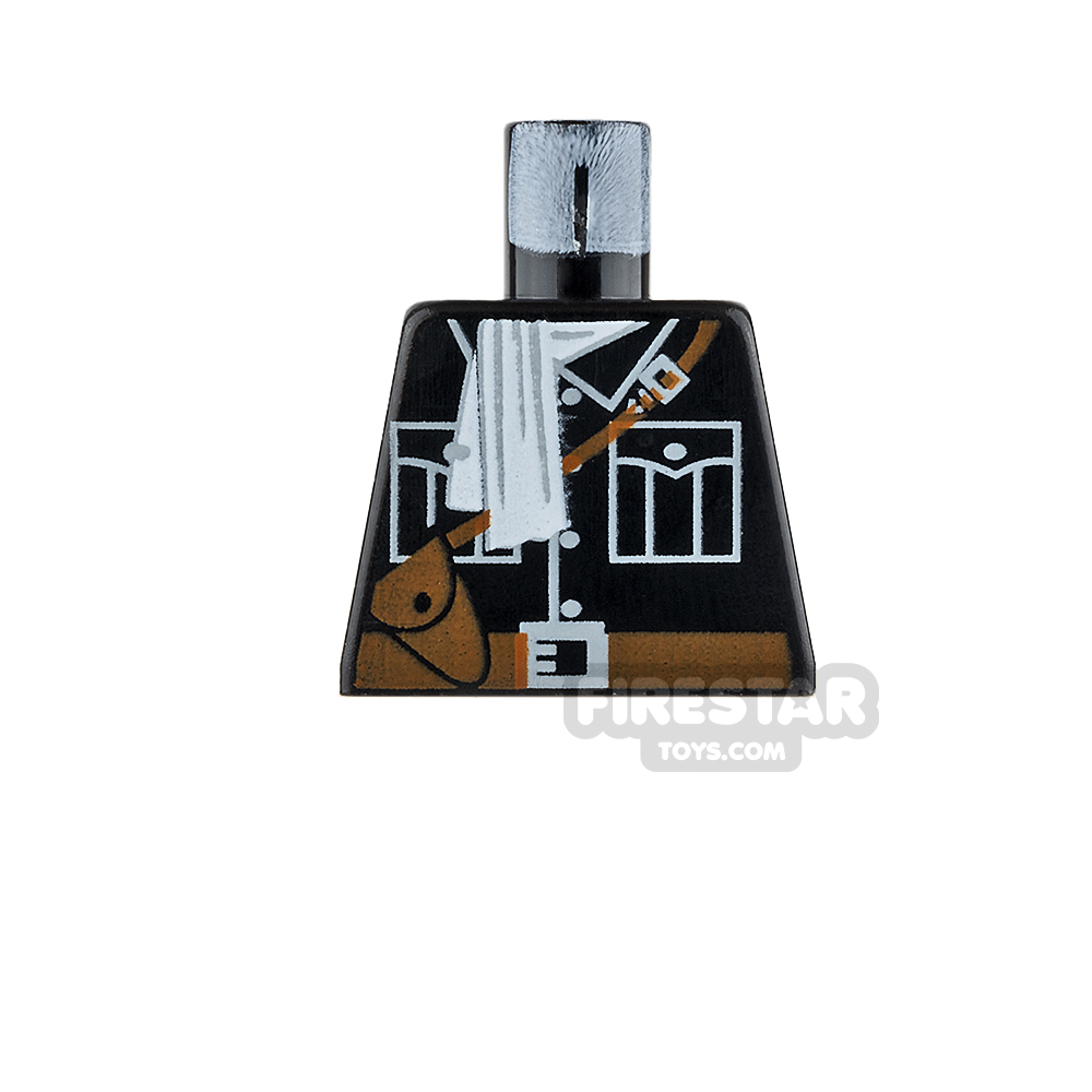 LEGO Mini Figure Torso - Jacket with White Scarf & Satchel - No Arms