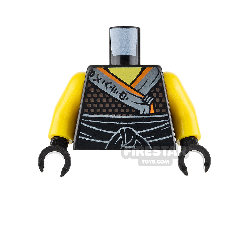 LEGO Mini Figure Torso - Black Tunic with Sash
