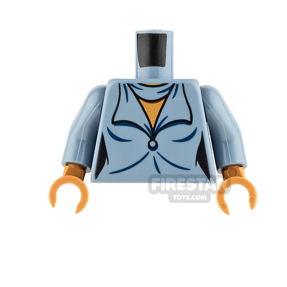 LEGO Mini Figure Torso - Sand Blue Dress Top