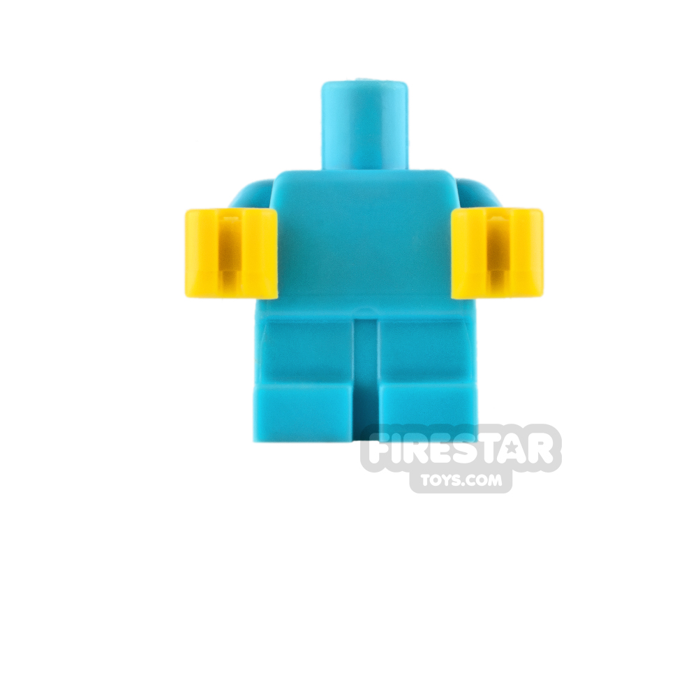 LEGO Mini Figure Torso - Babygrow - Medium Azure - Yellow Hands MEDIUM AZURE