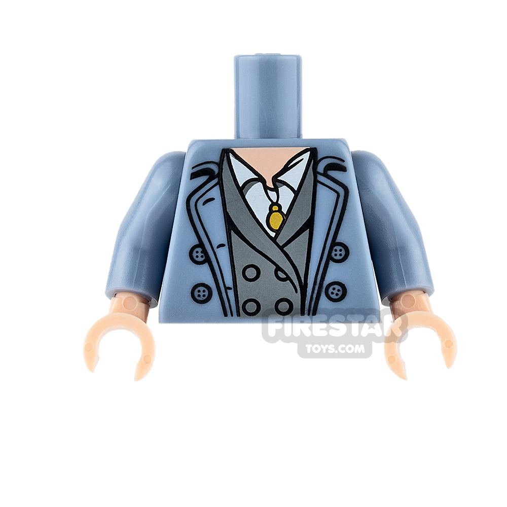 LEGO Mini Figure Torso - Sand Blue Coat