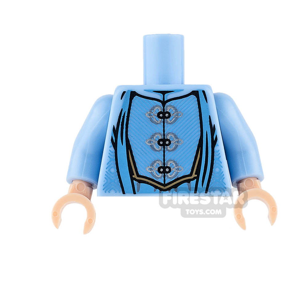 LEGO Mini Figure Torso - Wizard Robe Albus Dumbledore BRIGHT LIGHT BLUE